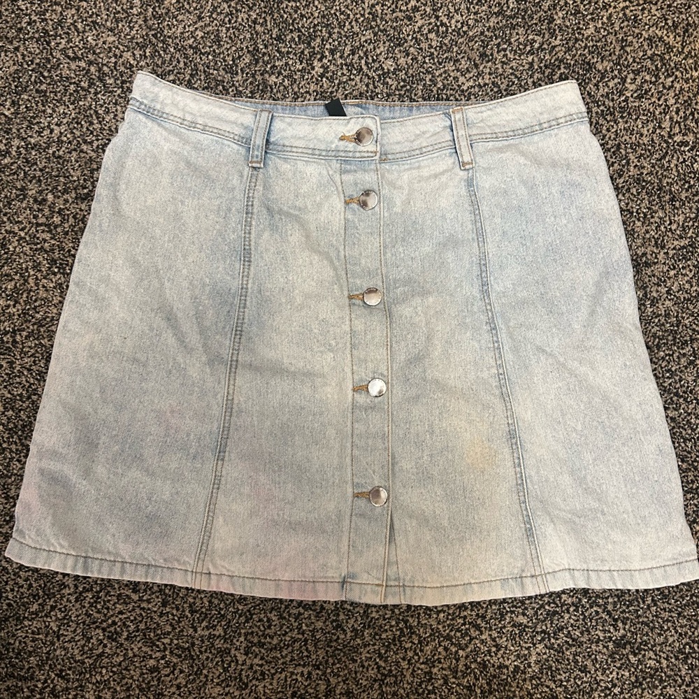 H&M Blue Mini Skater Skirt for Casual Outings